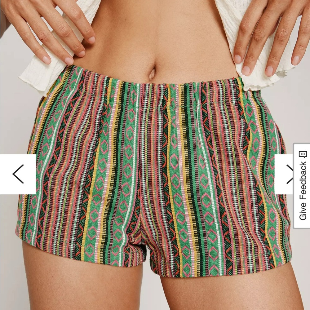 Kimchi blue striped micro shorts